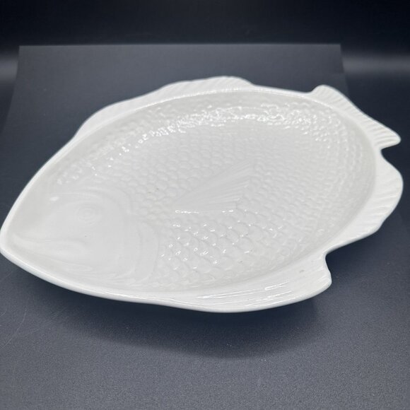 Fish Shaped Ceramic Platter Whittier Pottery USA 1979 Vintage 11in - Picture 8 of 10
